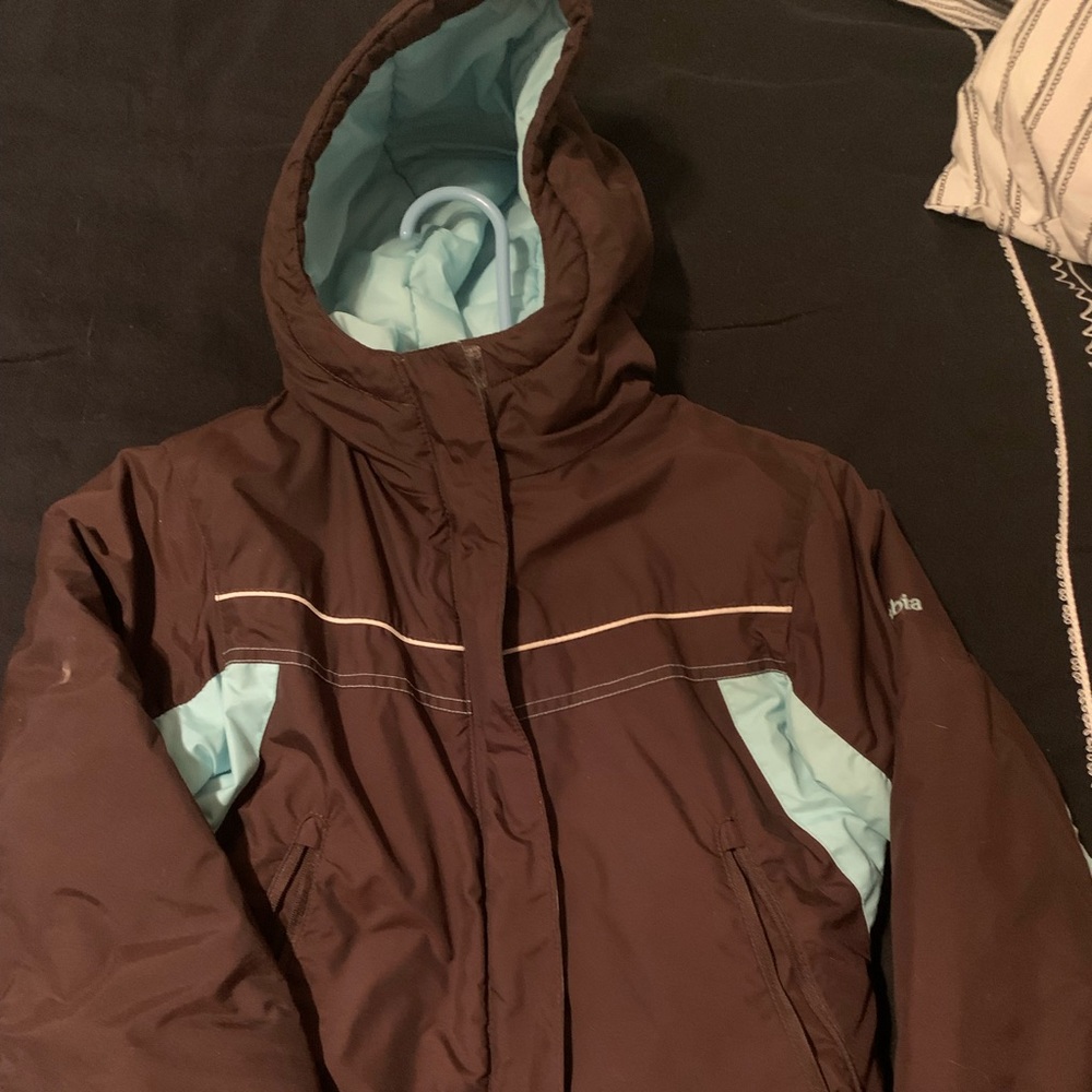 Columbia Brown and Light Blue Kids Jacket